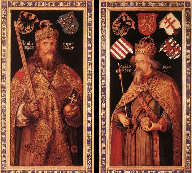 Albrecht Durer Emperor Charlemagne and Emperor Sigismund Norge oil painting art